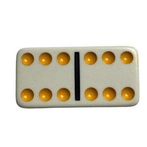Double Nine Dominoes Replacement Tile 6 6 Color Dot Vintage 1998 mq